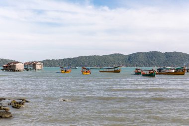 Saracen Körfezi Sahili, Koh rong Samloem Adası, Sihanoukville, Kamboçya.
