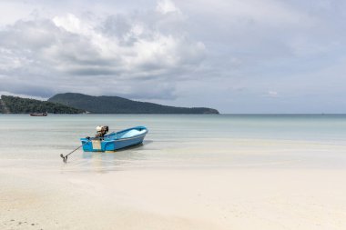 Saracen Körfezi Sahili, Koh rong Samloem Adası, Sihanoukville, Kamboçya.