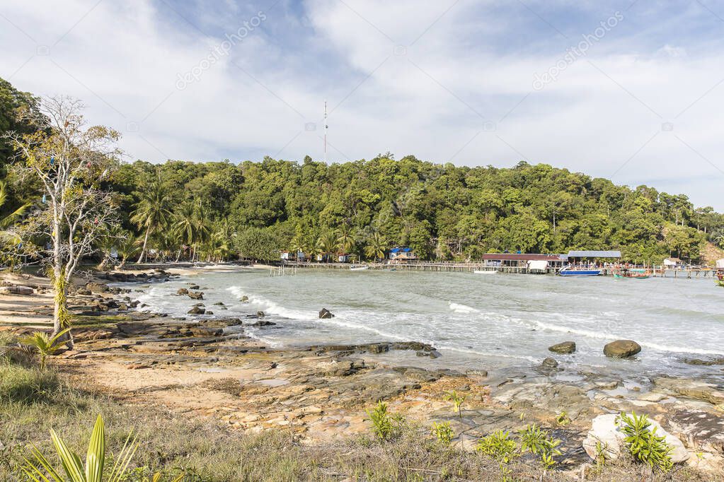 saracen bay beach, koh rong samloem island, sihanoukville, Cambodia.