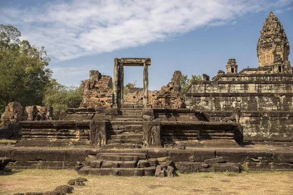 Bakong Prasat Templo Complexo Angkor Wat Siem Reap Camboja — Fotografia de Stock
