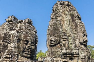 Bayon Tapınağının Yüzleri, Siem Reap, Kamboçya.