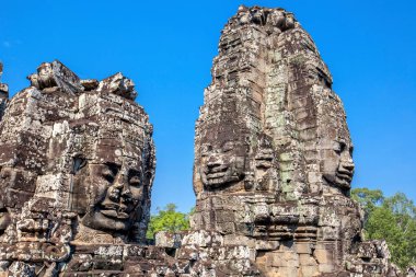 Bayon Tapınağının Yüzleri, Siem Reap, Kamboçya.