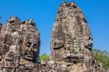 Bayon Tapınağının Yüzleri, Siem Reap, Kamboçya.