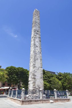İstanbul, İstanbul, Türkiye 'deki İstanbul Hipodromu' nda Konstantin Obelisk.
