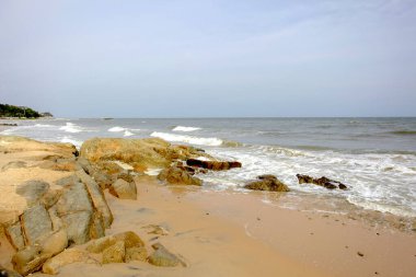Stones Beach, Mui Ne White Sandy Beach, Vietnam, Asya.