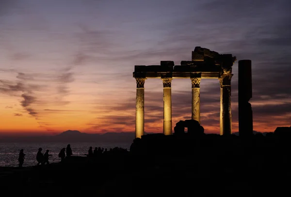 Apollo Tapınağı antik kalıntıları, Side, Antalya, Türkiye.