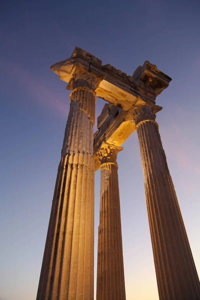 Templo Apolo Ruínas Antigas Lado Antalya Turquia — Fotografia de Stock