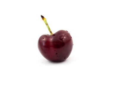 beyaz arkaplan üzerinde kiraz.