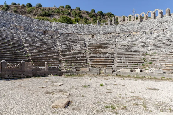 Romjai Ókori Görög Színház Perge Antalya Törökország — Stock Fotó