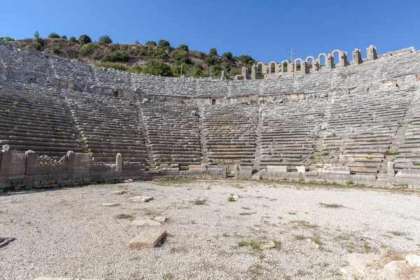 Romjai Ókori Görög Színház Perge Antalya Törökország — Stock Fotó