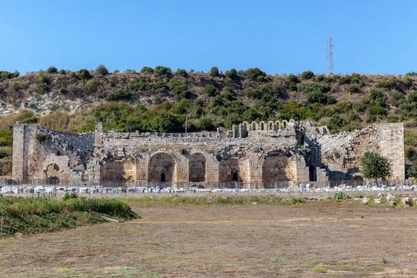 Ruinas Del Teatro Griego Antiguo Perge Antalya Turquía — Foto de Stock