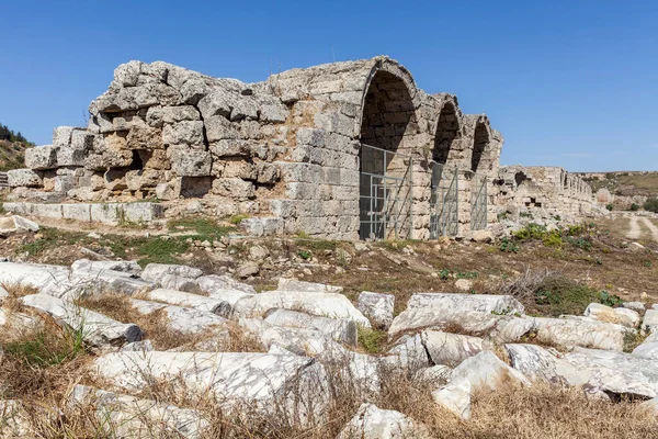 Ruinas Del Antiguo Estadio Griego Perge Antalya Turquía — Foto de Stock