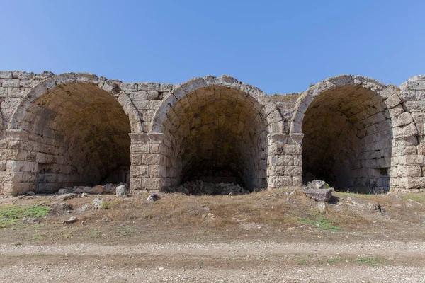 Ruiner Antika Grekiska Stadion Perge Antalya Turkiet — Stockfoto