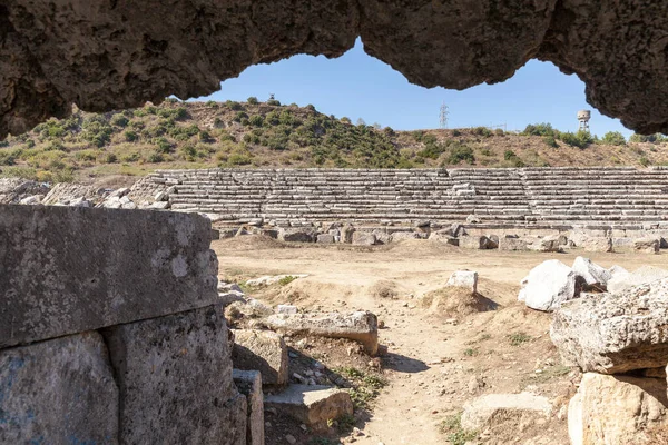 Ruines Stade Grec Antique Perge Antalya Turquie — Photo