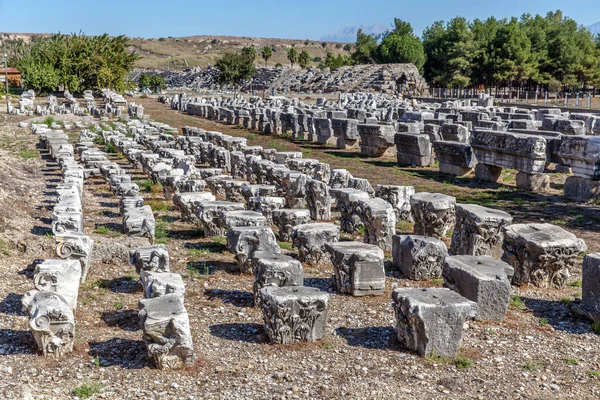 Ruínas Antigo Estádio Grego Perge Antalya Turquia — Fotografia de Stock