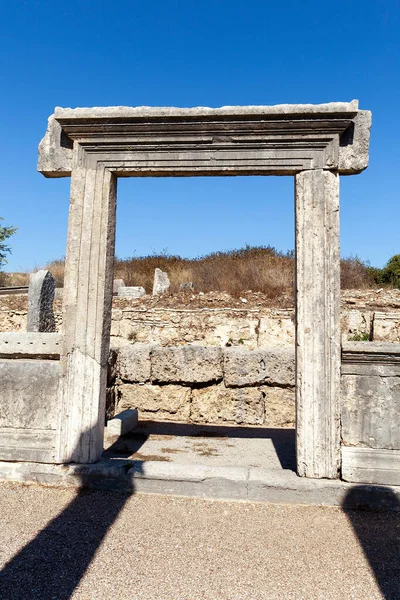 Ruinas Del Ágora Antigua Ciudad Perge Antalya Situado Turquía — Foto de Stock