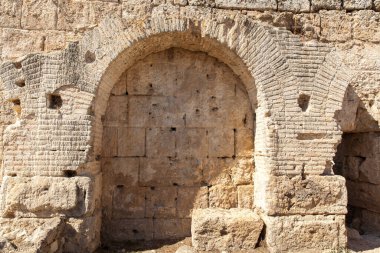 Türkiye 'nin antik Perge kentine bakış Antalya.
