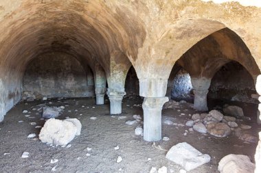 Türkiye 'nin antik Perge kentine bakış Antalya.