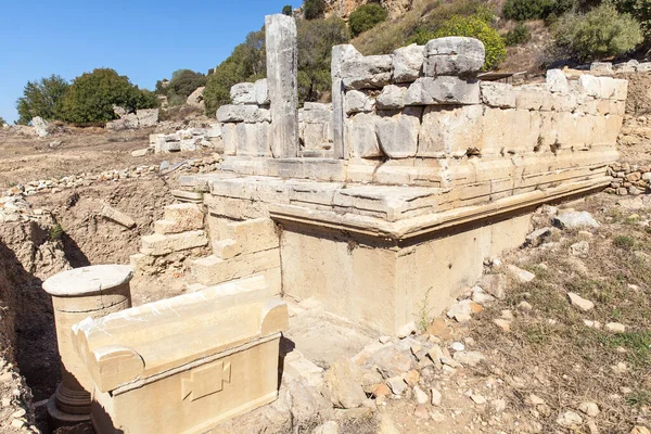 Türkiye 'nin antik Perge kentine bakış Antalya.