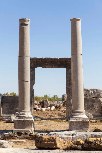 Άποψη Της Αρχαίας Πόλης Perge Στην Τουρκία Antalya — Φωτογραφία Αρχείου