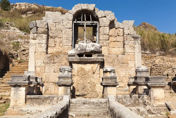 Utsikt Över Den Antika Staden Perge Turkiet Antalya — Stockfoto