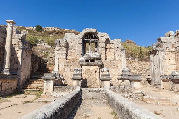 Blick Auf Die Antike Stadt Perge Der Türkei Antalya — Stockfoto