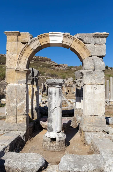 Вид Стародавнє Місто Перге Туреччині Анталія — стокове фото