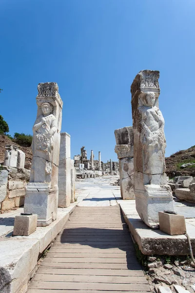 Rovine Dell Antica Città Efeso Porta Eracle Izmir Turchia — Foto Stock