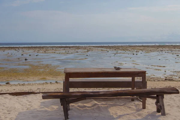 Die Wunderschöne Meeresküste Der Insel Gili Trawangan Bali Indonesien — Stockfoto