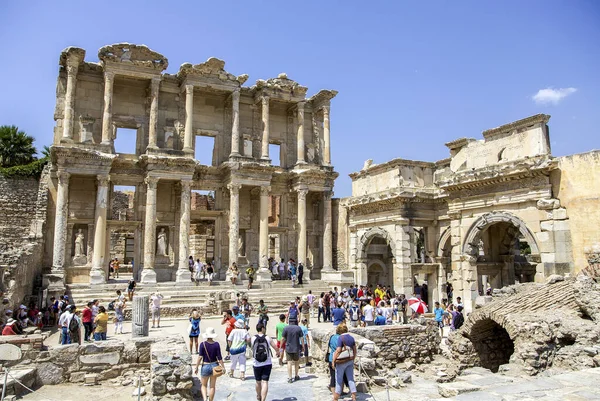 Bibliothek Des Celsus Der Antiken Stadt Ephesus Izmir Türkei — Stockfoto