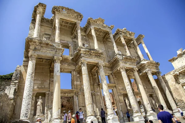 Bibliothek Des Celsus Der Antiken Stadt Ephesus Izmir Türkei — Stockfoto