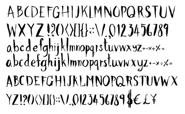 Schriftart Pinsel Illustration handgezeichnet Skizze Linienvektor eps — Stockvektor