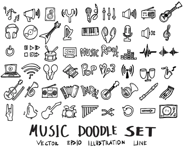 Müzik karalaması çizgi vektör illüstrasyonu eps10
