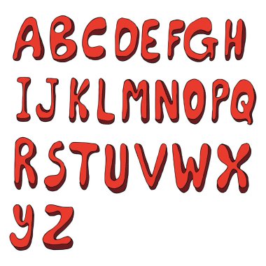 Yazı tipi karalama vektörü kümesi. Yaratıcı renk sanat el çizimi çizimi çizimi sanatçısı