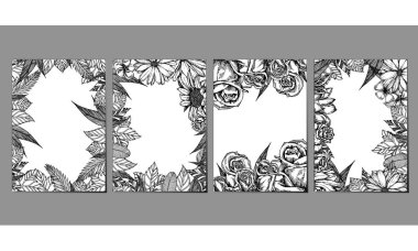 Doğa broşürü tasarım şablonları koleksiyonu. Vektör nefreti