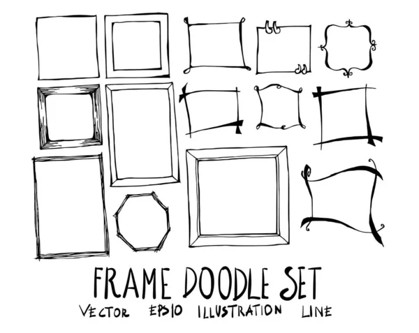 Çerçeve karalama çizimi çizim çizimi çizim çizimi vektörü