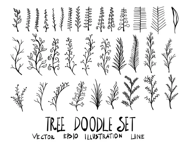 Hand Gezeichnet Florale Isolation Vektor Skizze Schwarz Weiß Hintergrund Illustration — Stockvektor