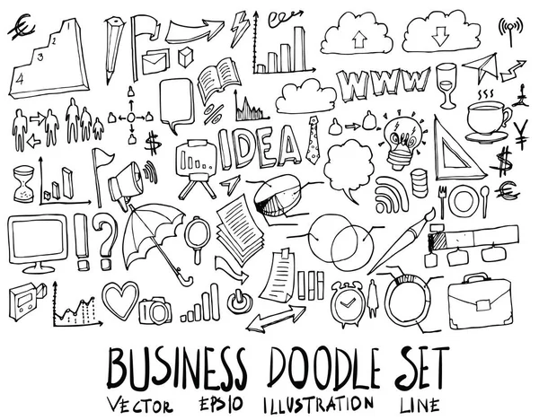 İş illüstrasyon kümesi El çizim çizimi çizim çizim çizgisi vektörü