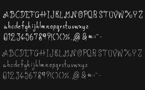 Handgezeichnete Buchstaben Vektor Alphabet Set — Stockvektor