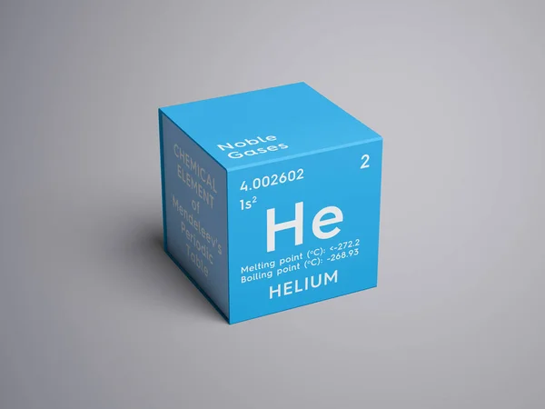 Helium in vierkante kubus creatief concept. — Stockfoto