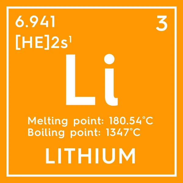 Lithium v kreativní koncept čtverce krychli. — Stock fotografie