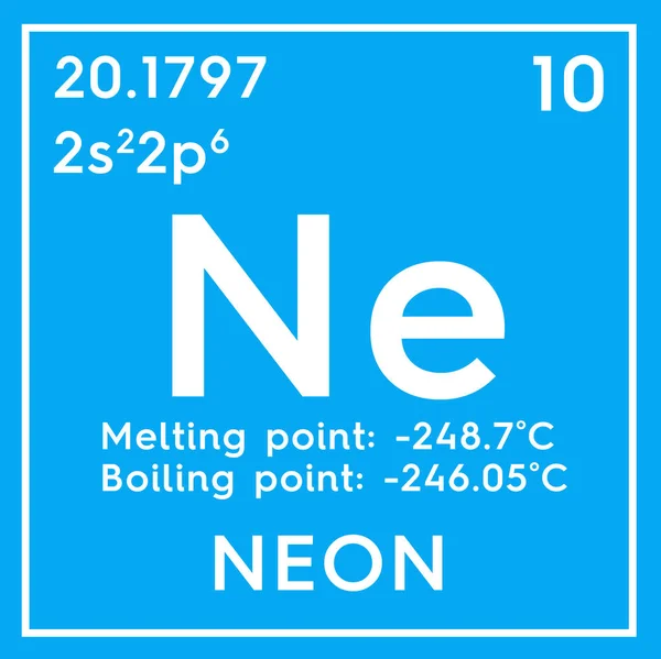 Neon. Noble gases. Chemical Element of Mendeleev's Periodic Table. — Stock Photo, Image