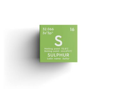 Sülfür. Kükürt. Diğer Ametaller. Kimyasal Element Mendeleev'ın periyodik tablo. 