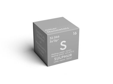 Sülfür. Kükürt. Diğer Ametaller. Kimyasal Element Mendeleev'ın periyodik tablo. 