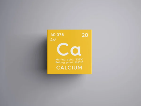 Kalcium. Alkaliska jordartsmetaller. Grundämne i periodiska systemet mendeleevs. — Stockfoto