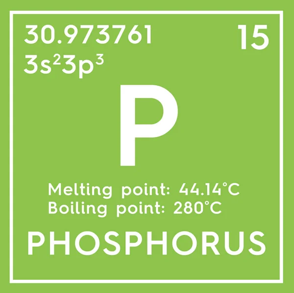 Fosfor. Andere Nonmetals. Scheikundig Element van Mendeleev van periodieke tabel. — Stockfoto