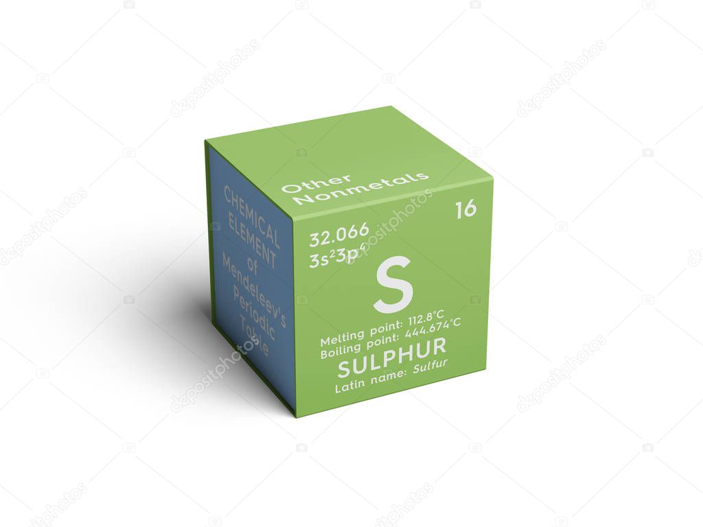 Sulphur. Sulfur. Other Nonmetals. Chemical Element of Mendeleev's Periodic Table. 