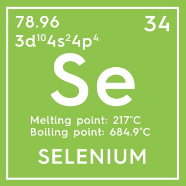 Selenium. Other Nonmetals. Chemical Element of Mendeleev's Periodic Table.  clipart