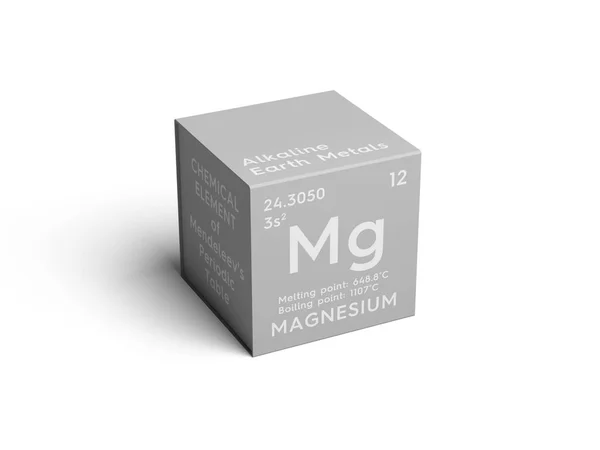 Magnésio. Metais alcalinos. Elemento químico da tabela periódica de Mendeleev . — Fotografia de Stock