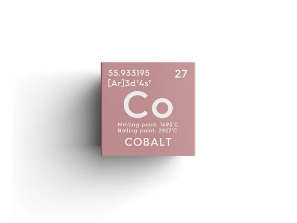Cobalto. Metales de transición. Elemento químico de la tabla periódica de Mendeleev . — Foto de Stock